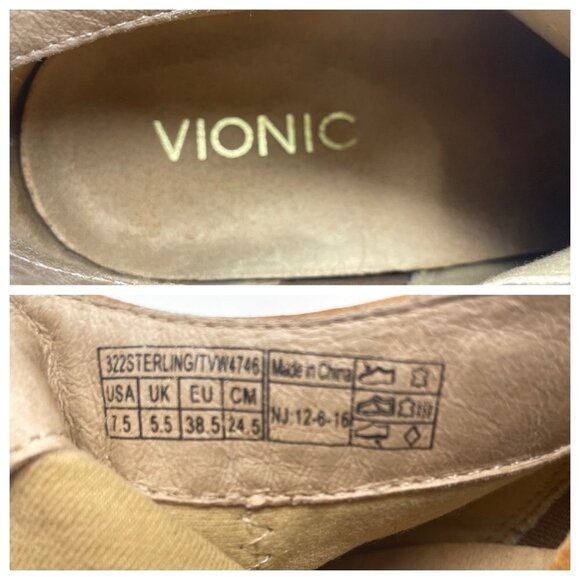 Vionic Sterling Leather Booties Size 7.5 - Picture 6 of 10